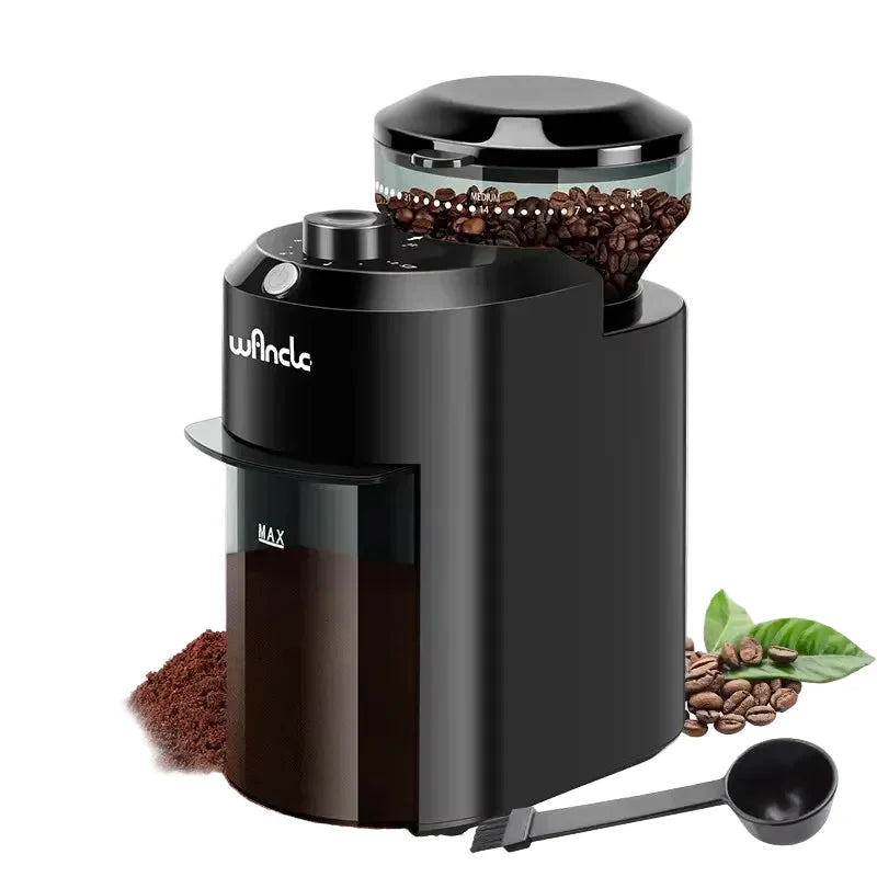 Elektrische Kaffeemühle mit Scheibenmahlwerk – 28 Mahlgrade für Espresso, Filterkaffee und French Press