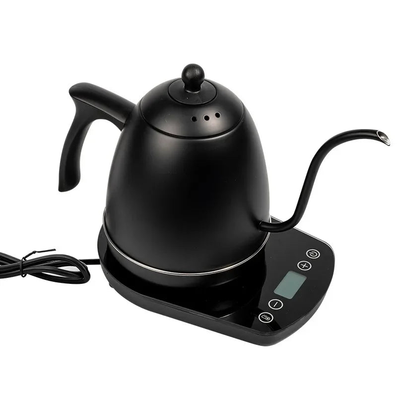 800ml Smart Electric Gooseneck Kettle with Constant Temperature Control – 304 Stainless Steel, 1200W