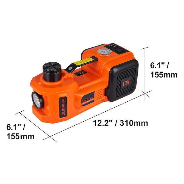 Elektrisk domkraft - 12 V - 5 t - Set för hjulbyte - Multifunktionell