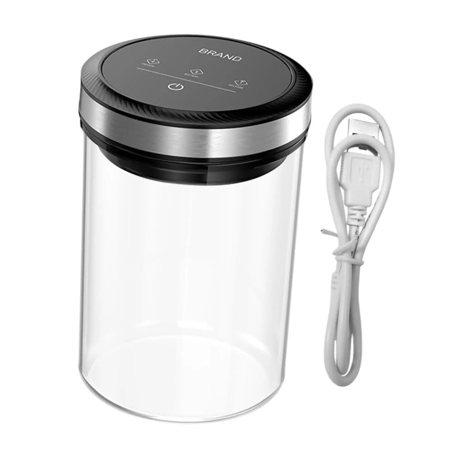 Automatisches Vakuum-Vorratsglas aus Borosilikatglas – Luftdichter Aufbewahrungsbehälter für Kaffee, Tee und Trockenlebensmittel