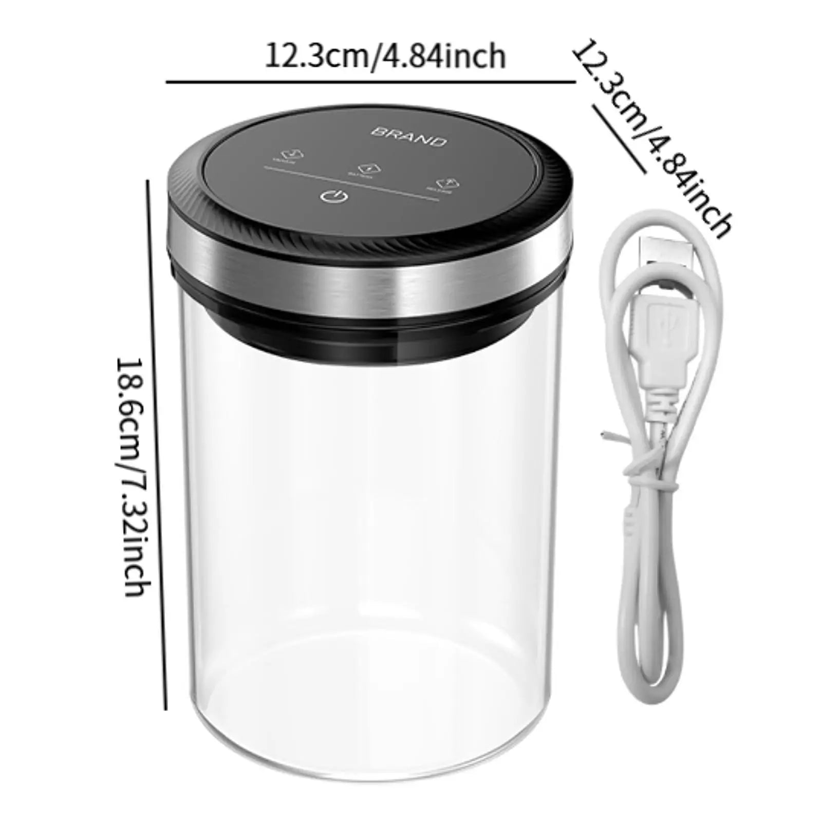Automatisches Vakuum-Vorratsglas aus Borosilikatglas – Luftdichter Aufbewahrungsbehälter für Kaffee, Tee und Trockenlebensmittel