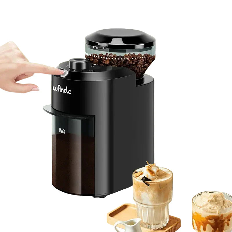 Elektrische Kaffeemühle mit Scheibenmahlwerk – 28 Mahlgrade für Espresso, Filterkaffee und French Press