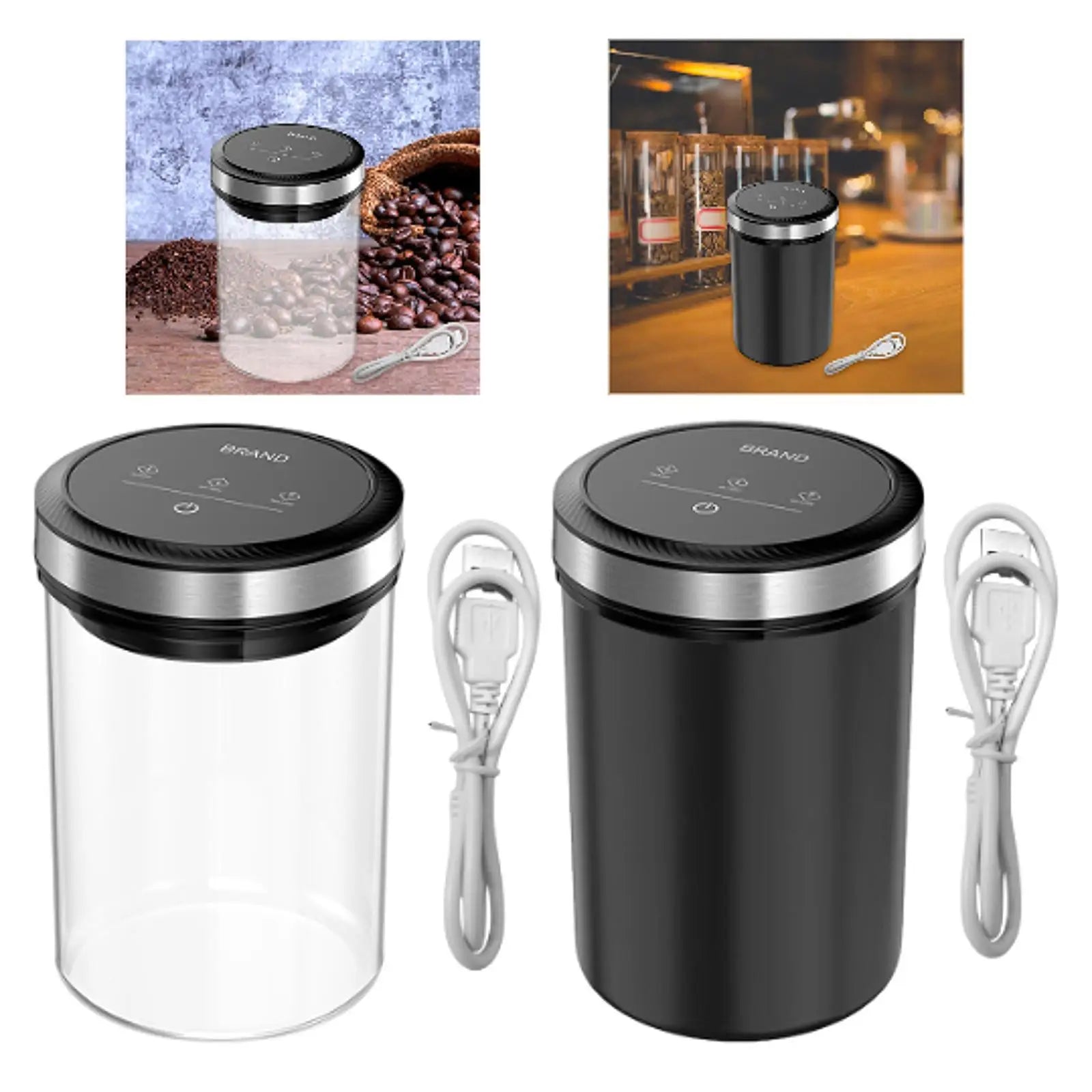 Automatisches Vakuum-Vorratsglas aus Borosilikatglas – Luftdichter Aufbewahrungsbehälter für Kaffee, Tee und Trockenlebensmittel