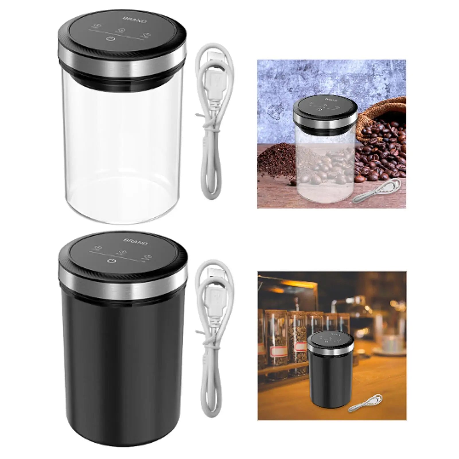 Automatisches Vakuum-Vorratsglas aus Borosilikatglas – Luftdichter Aufbewahrungsbehälter für Kaffee, Tee und Trockenlebensmittel