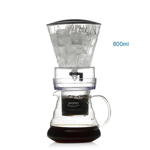 Wassertropf-Kaffeemaschine aus Glas mit Wiederverwendbarem Filter – Cold Brew und Eiskaffee Dripper-System