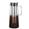 Kaltbrüh-Karaffe aus Borosilikatglas mit Edelstahlfilter – 1000 ml / 1400 ml Kaffee-, Tee- und Getränkekaraffe für den Kühlschrank